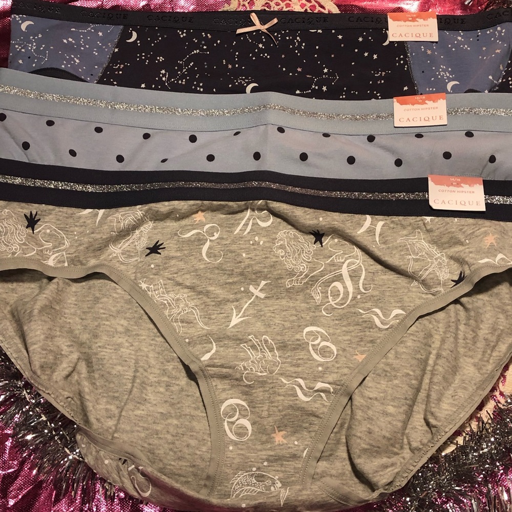 Three pairs of 14/16 Cacique Panties